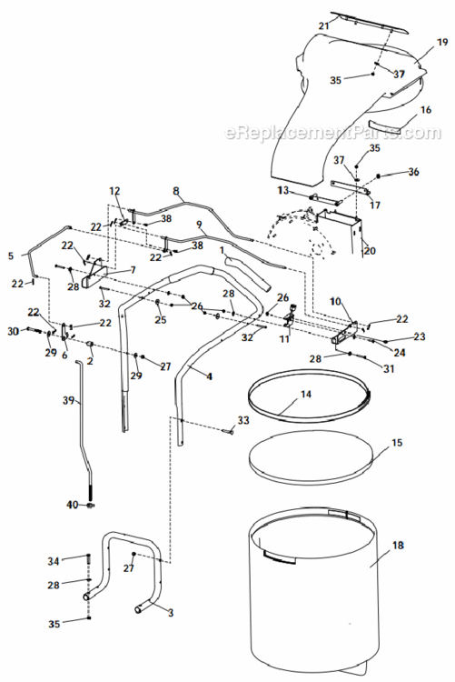 Nozzle_Assembly Diagram and Parts List for  Little Wonder Leaf Blower / Vacuum